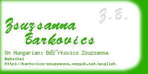 zsuzsanna barkovics business card